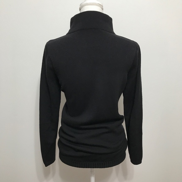 D. Exterior Asymmetrical Zip Collar Turtleneck - Picture 5 of 13